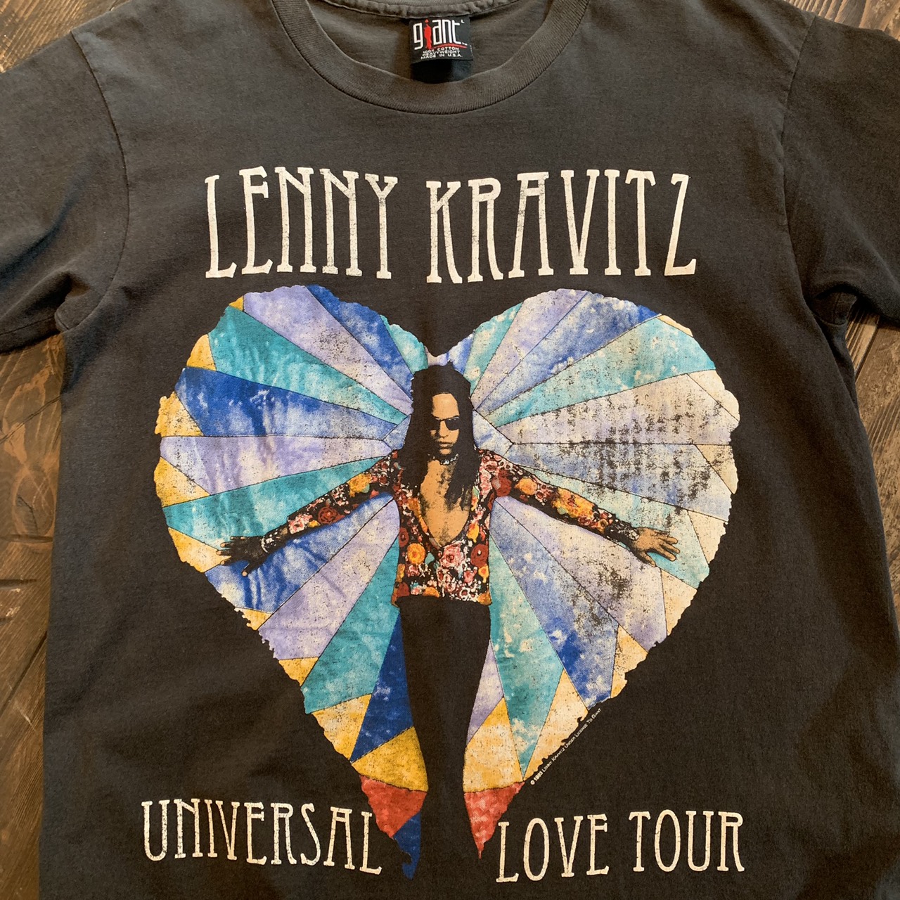 【シャオミ】90\'S LENNY KRAVITZ Tシャツ　ヴィンテージ　サイズXL 当時物　USA製　AC/DC バンドTシャツ　レッチリ　レニークラヴィッツ　ガンズ Tシャツ