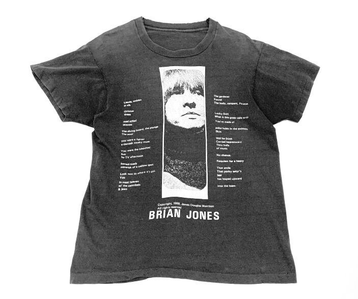 80's BRIAN JONES 追悼Tシャツ JIM MORRISON／ヴィンテージ 古着 買取